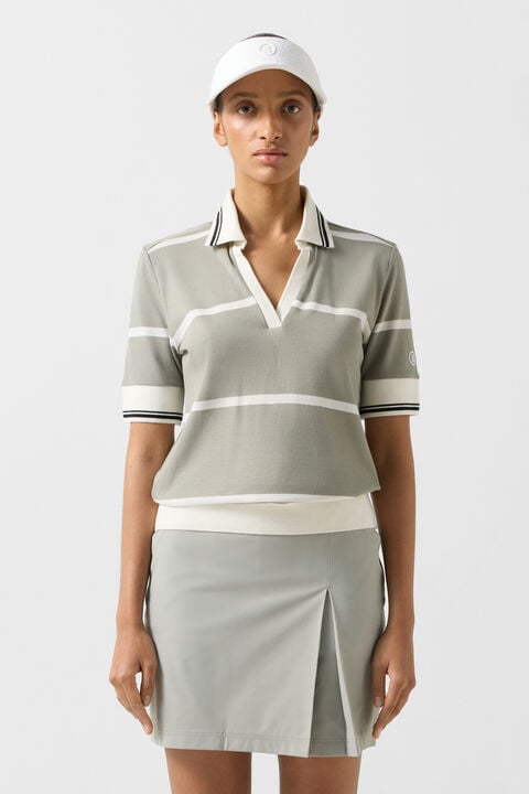 Jessi Polo Shirt In Eucalyptus/Off-White