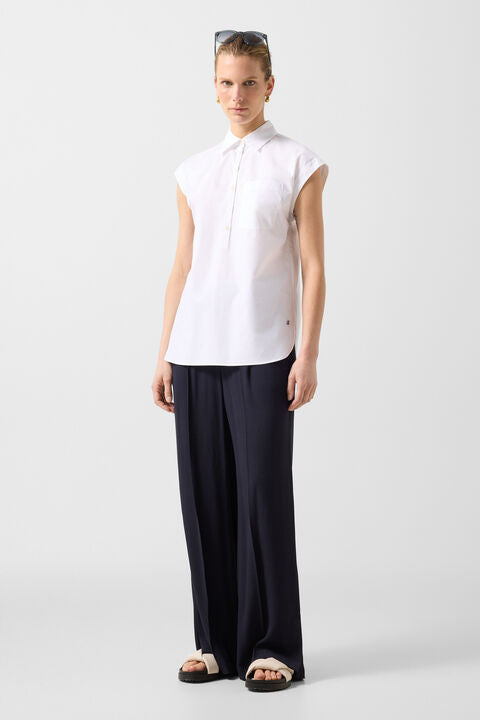 Hunter Cotton Blouse In White