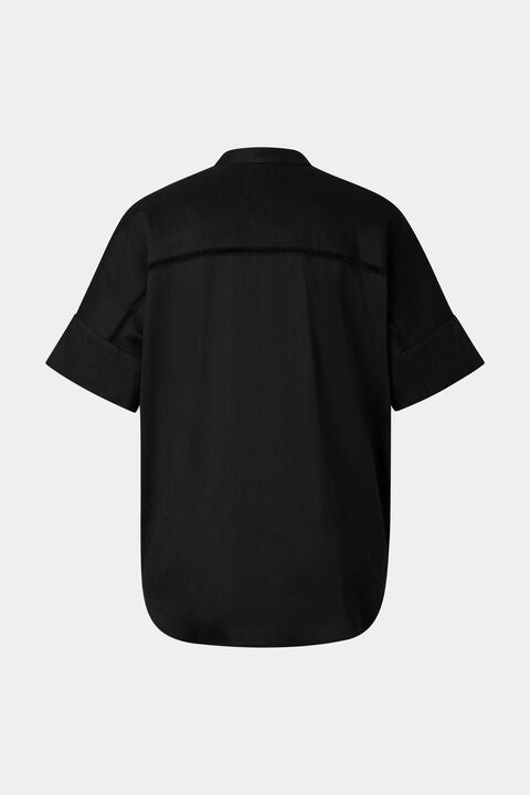 Linen Mix Blouse Cheryl In Black