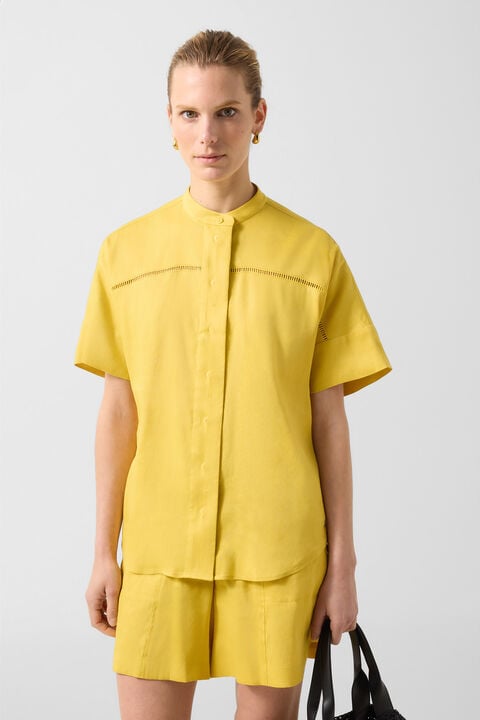 Linen Mix Blouse Cheryl In Yellow