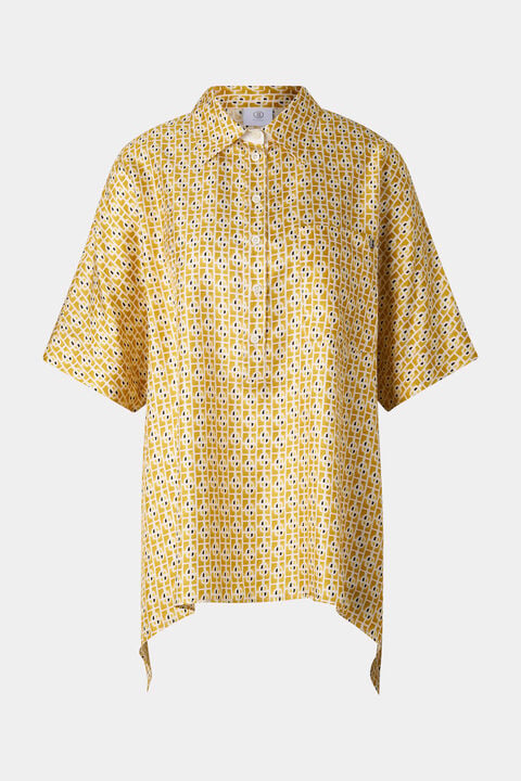 Elvira Silk Blouse In Yellow/Cream