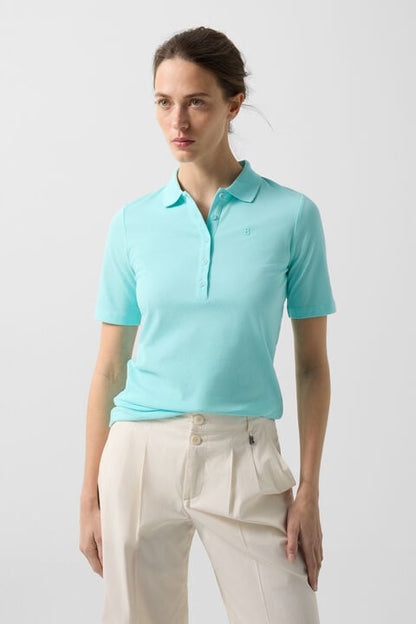 Malika Polo Shirt In Cyan-Blue