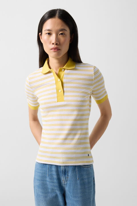 Wendy Polo Shirt In Yellow/Off-White