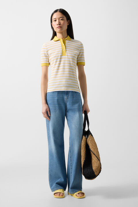 Wendy Polo Shirt In Yellow/Off-White