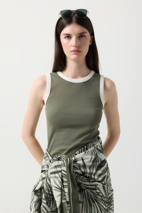 Niki Tank Top In Olive Green