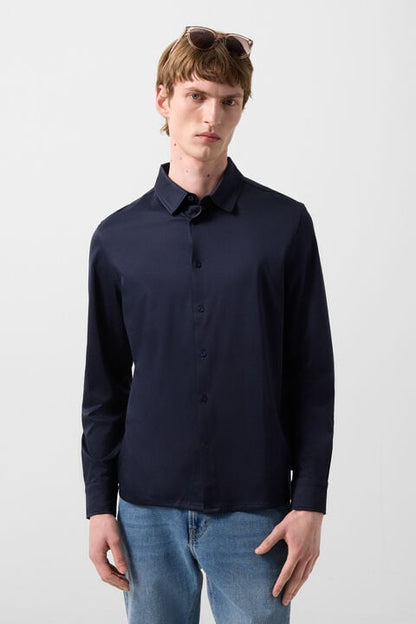 Jersey Shirt Franz In Navy Blue