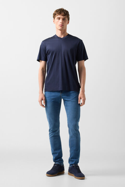 T-Shirt Tiam In Navy Blue