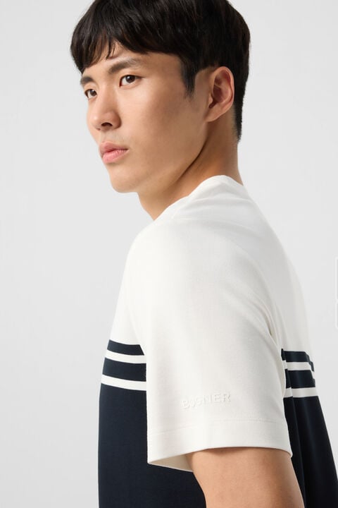 T-shirt Pete in Black/cream