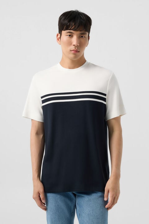 T-shirt Pete in Black/cream