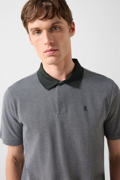 Wynn Polo Shirt In Olive Green/White