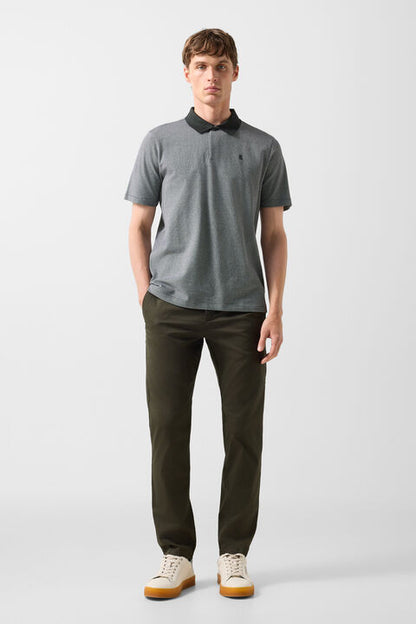 Wynn Polo Shirt In Olive Green/White