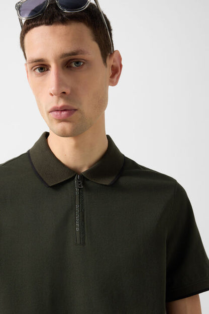 Timo Polo Shirt In Olive Green