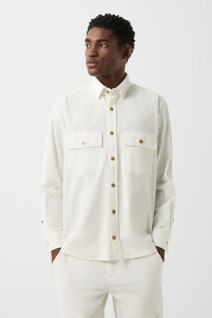 Corduroy Shirt Heiko In Off-White
