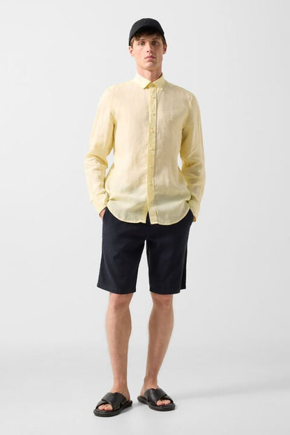 Timi Linen Shirt In Yellow