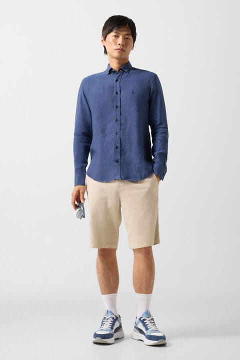 Timi Linen Shirt In Navy Blue