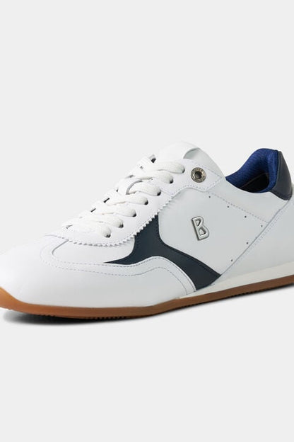 Monza Trainers In White/Navy Blue