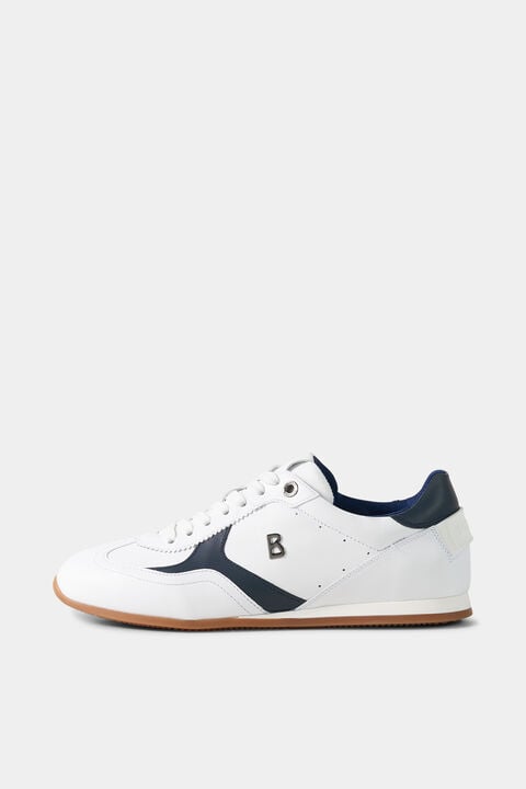 Monza Trainers In White/Navy Blue