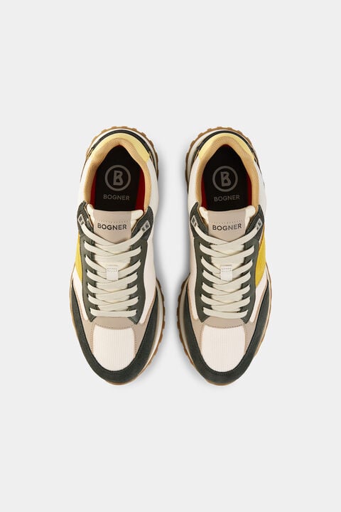 Sneaker Newport In Dark Green/Yellow/White