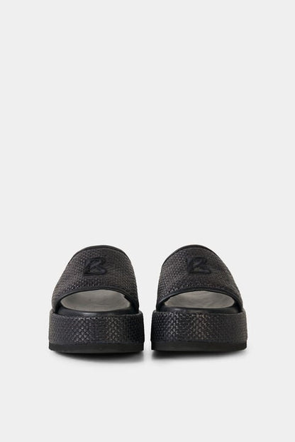 Sorrento Platform Sandals In Black