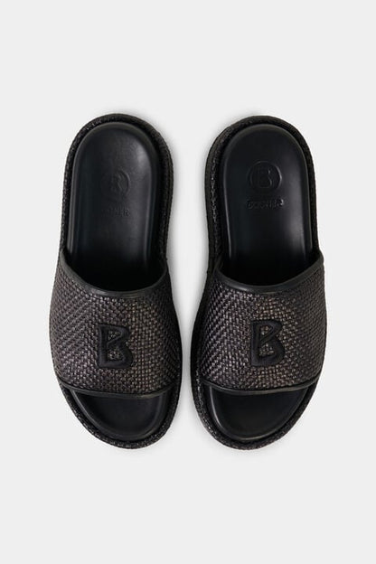 Sorrento Platform Sandals In Black