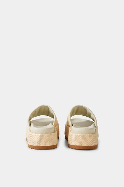 Sorrento Platform Sandals In Beige
