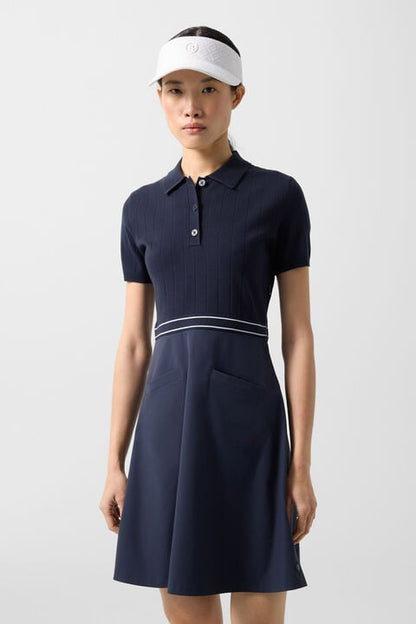 Selin Polo Dress In Navy Blue