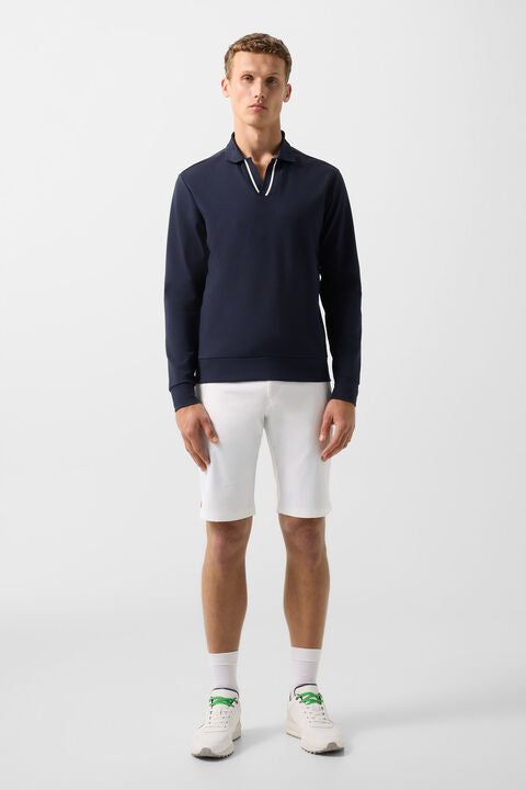 Cajus Polo Sweatshirt In Navy Blue