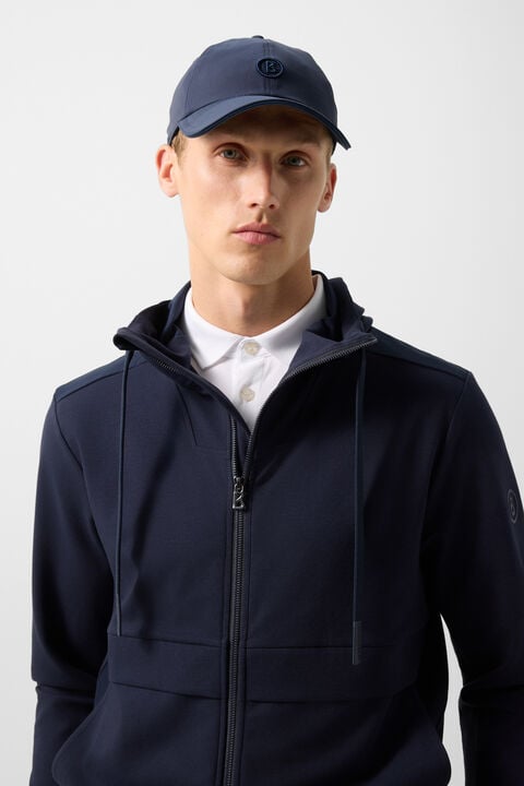 Ernesto Jersey Jacket In Navy Blue