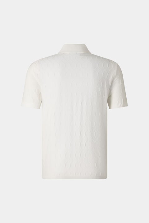 Maxim Knitted Polo Shirt In Off-White