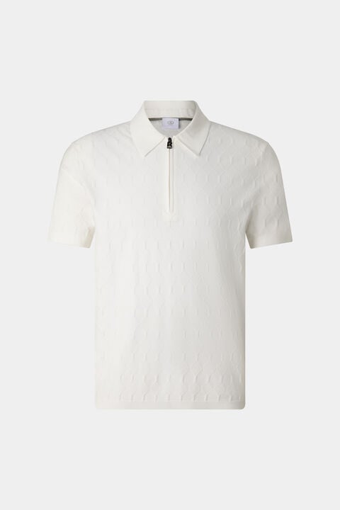 Maxim Knitted Polo Shirt In Off-White