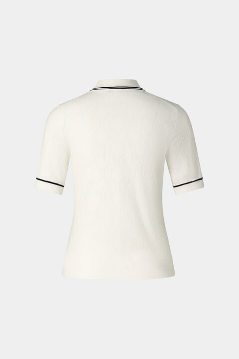 Mandy Knitted Polo Shirt In Off-White