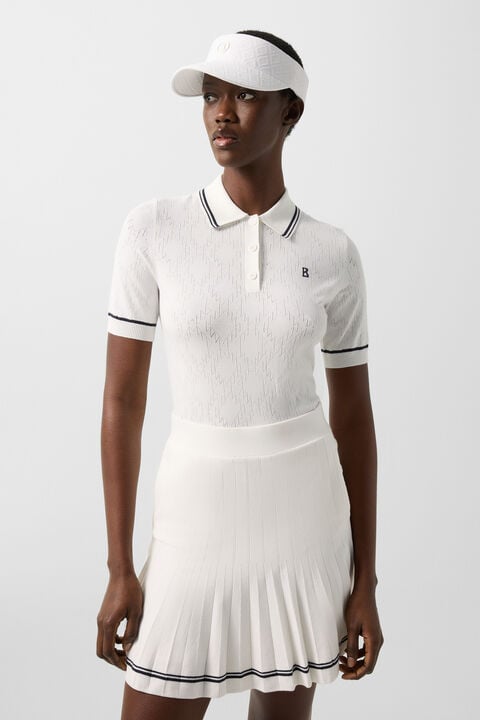 Mandy Knitted Polo Shirt In Off-White