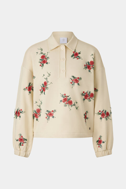 Bijou Polo Sweatshirt In Sand