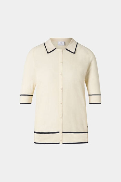 Peaches Silk Knit Jacket In Cream