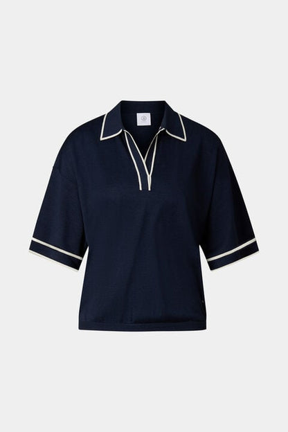 Knitted Shirt Paris In Navy Blue