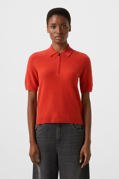 Knitted Polo Shirt Shari In Red