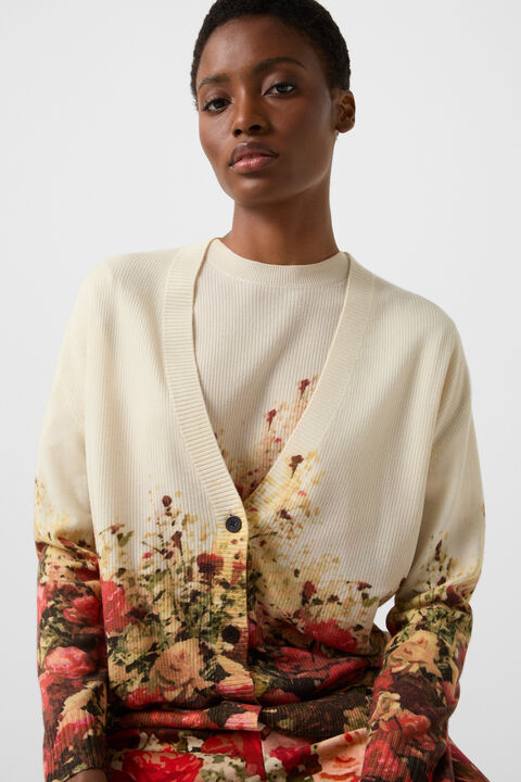 Cardigan Heidi In Sand/Red