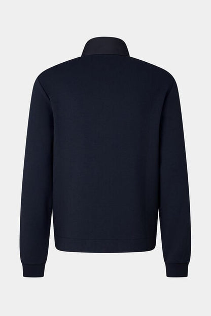 Rover Hybrid Jersey Jacket In Navy Blue