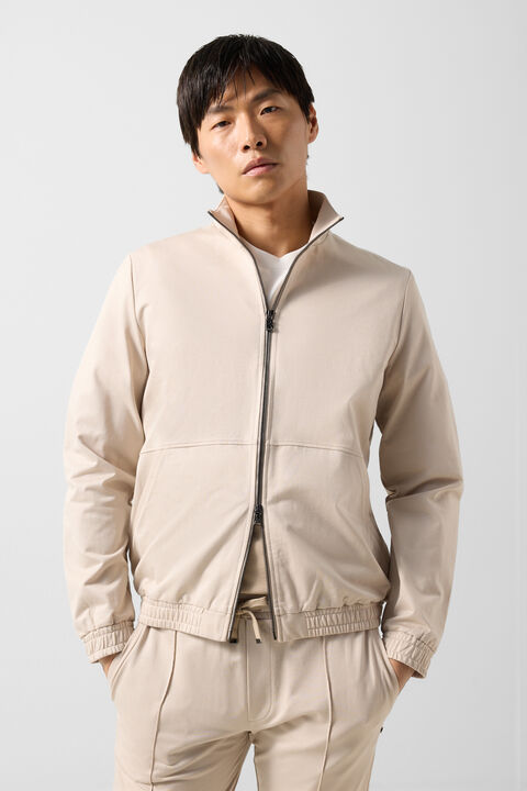 Rupert Jersey Jacket In Sand
