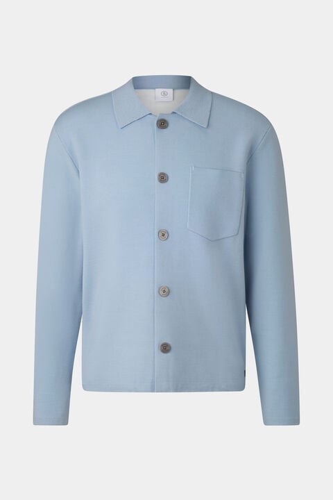 Olaf Knit Jacket In Light Blue