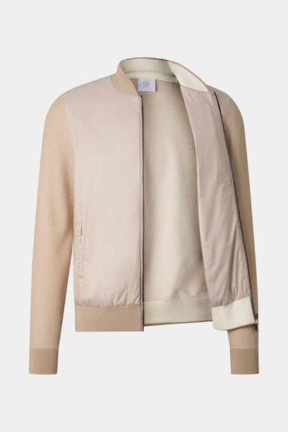Zisco Hybrid Knit Jacket In Beige