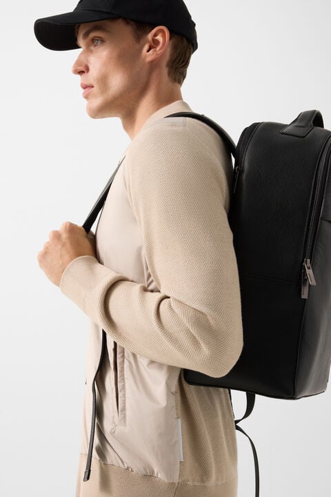 Zisco Hybrid Knit Jacket In Beige