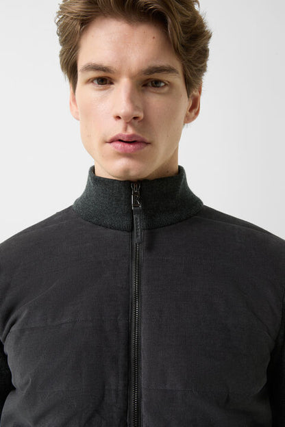 Zisco Hybrid Knit Jacket In Anthracite