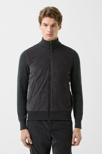 Zisco Hybrid Knit Jacket In Anthracite