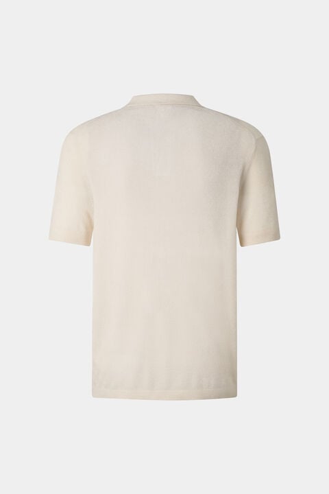 Finn Knitted Polo Shirt In Off-White