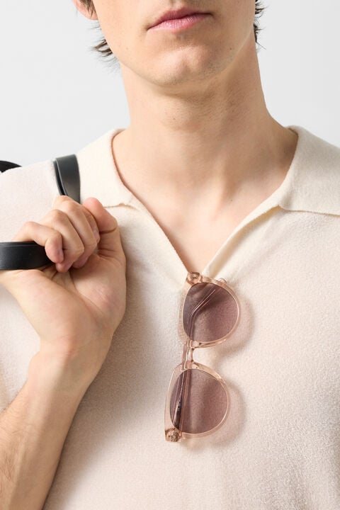 Finn Knitted Polo Shirt In Off-White