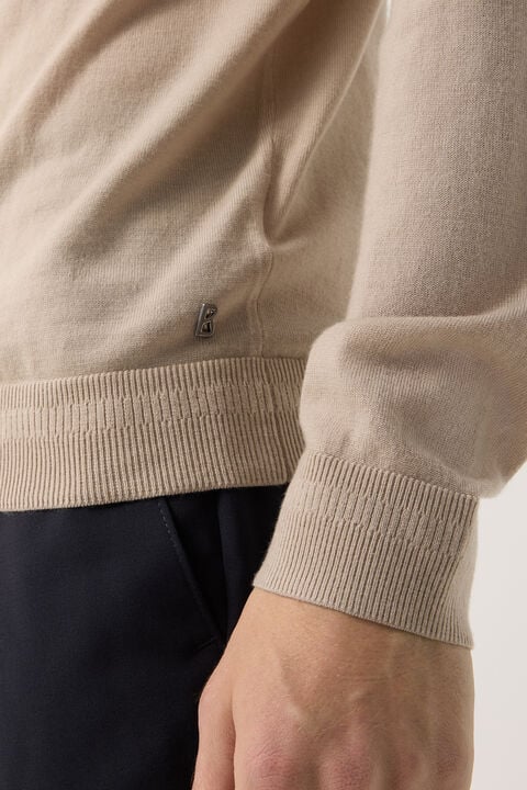 Knitted Polo Long-Sleeved Top Jake In Camel