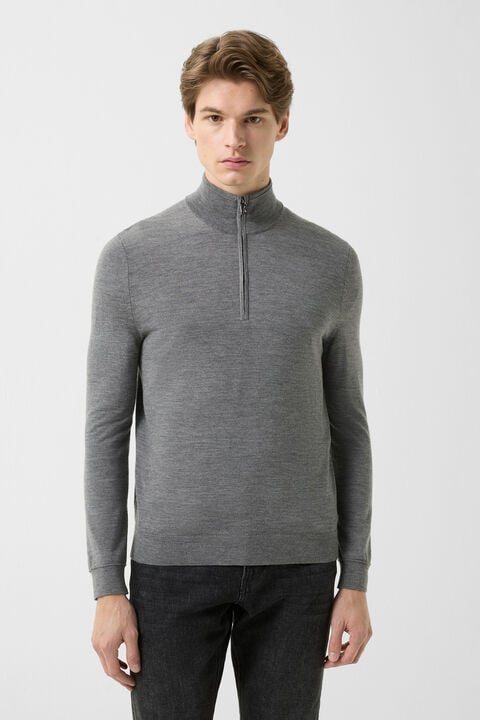Virgin Wool Ouri Troyer In Grey