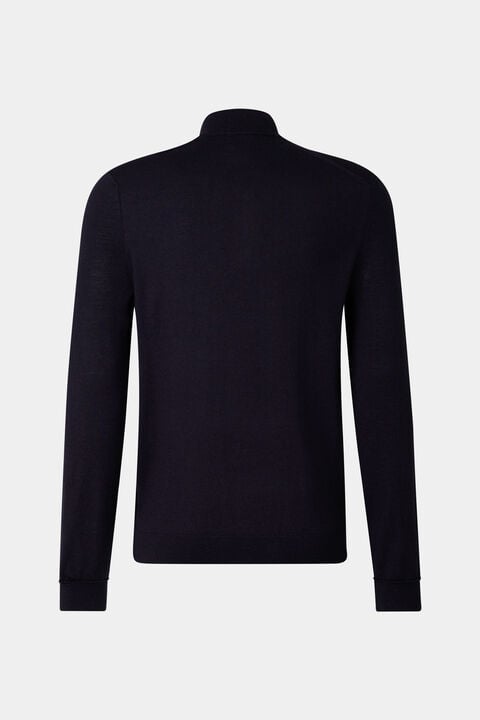 Virgin Wool Ouri Troyer In Navy Blue