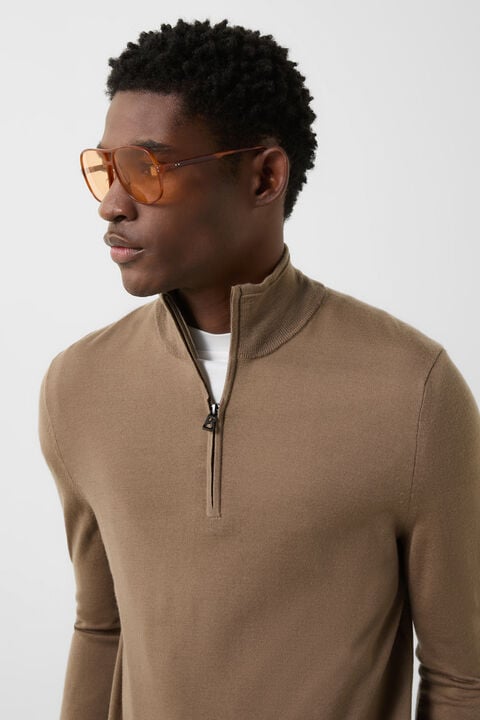 Virgin Wool Ouri Troyer In Mud